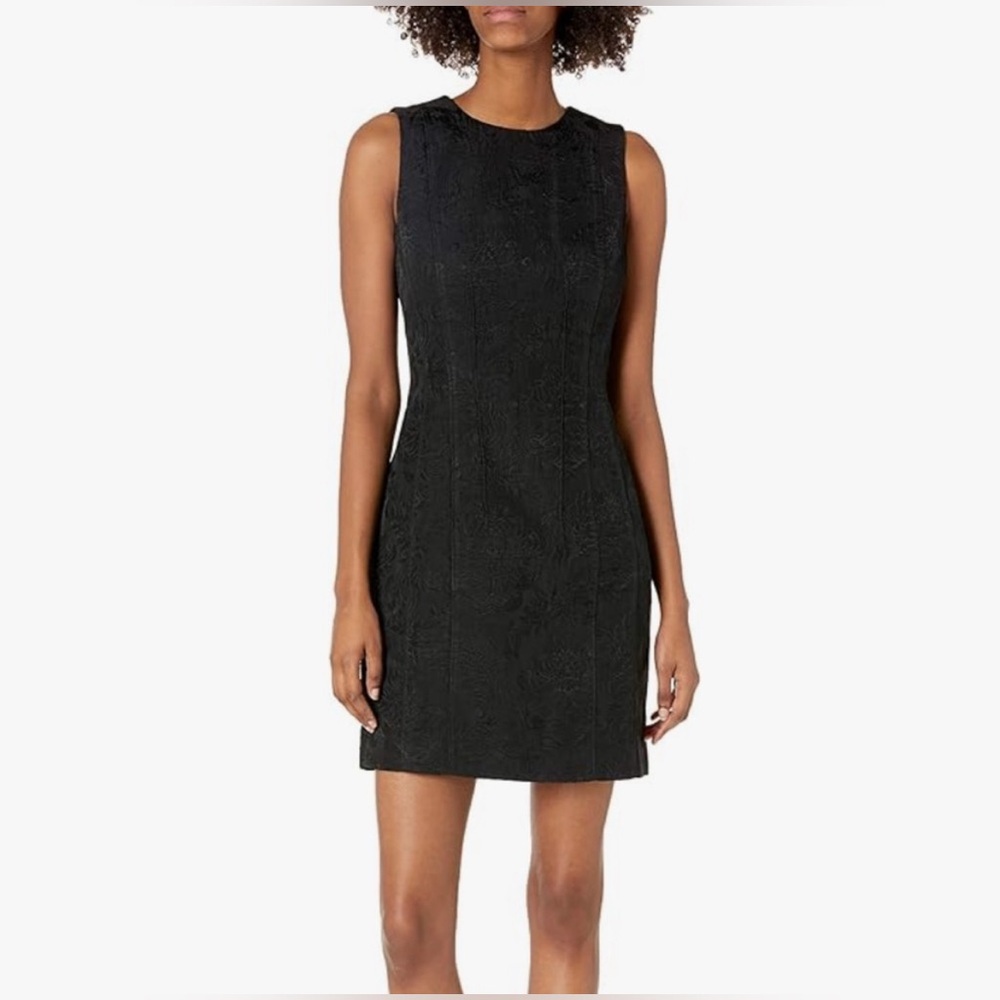 Theory Black Jacquard Women’s Hourglass Dress